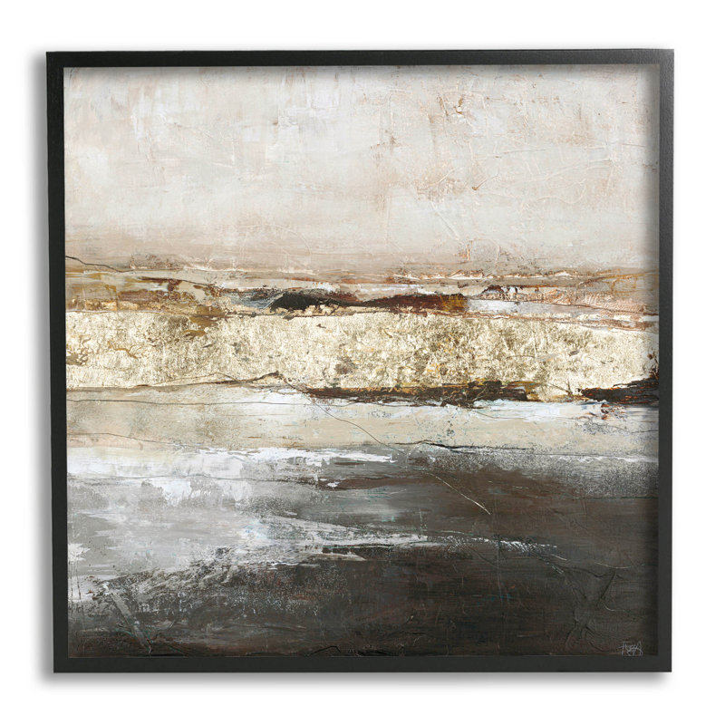 «Ocean Landscape Abstract Composition», estampe numérique par Design Fabrikken, H 17 po x l 17 po x P 1,5 po