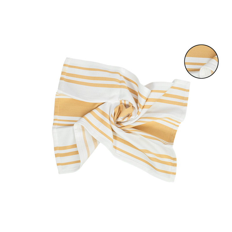 Cotton Stripe Jacquard Dish Cloth Kitchen Towel, Beige