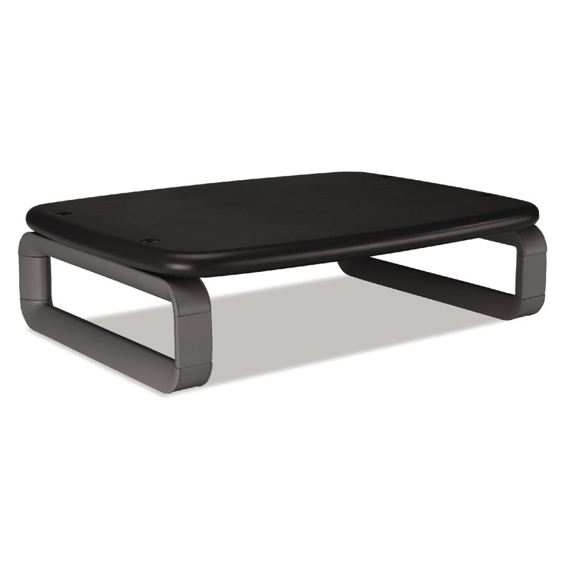 Black Adjustable Height Ergonomic Monitor Stand for 24" Screens