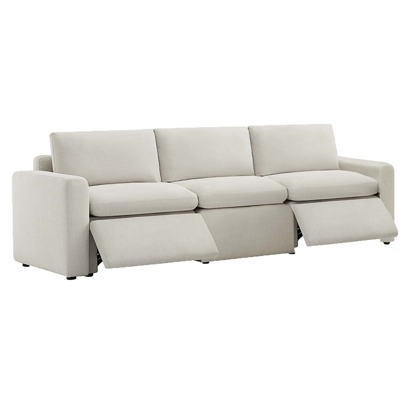 Lana 3 - Piece Upholstered Power Reclining Modular Sofa, Effie Linen Performance Linen