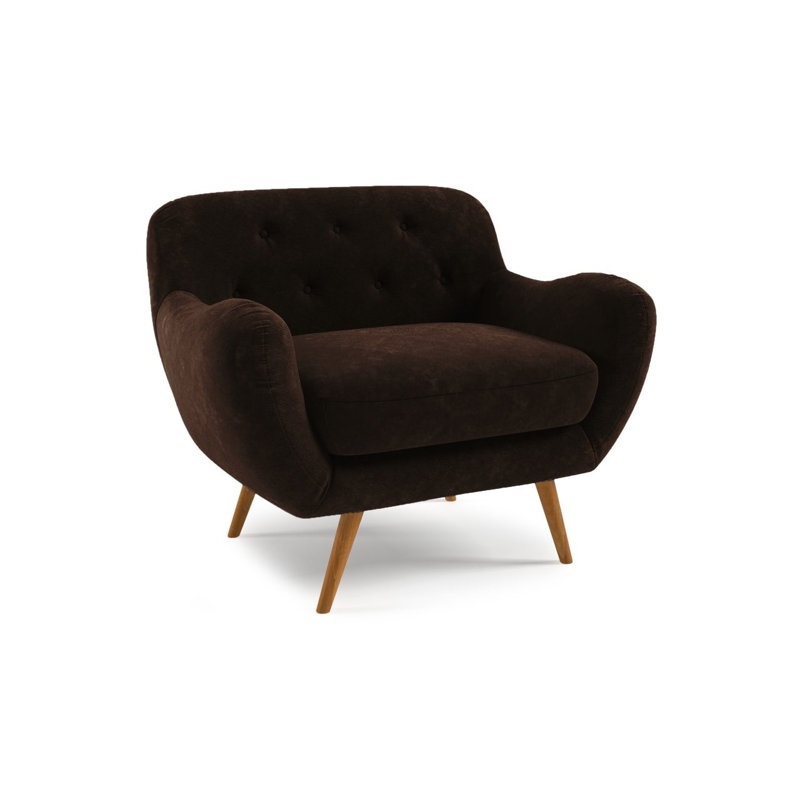 Jefferson Upholstered Armchair, Brown