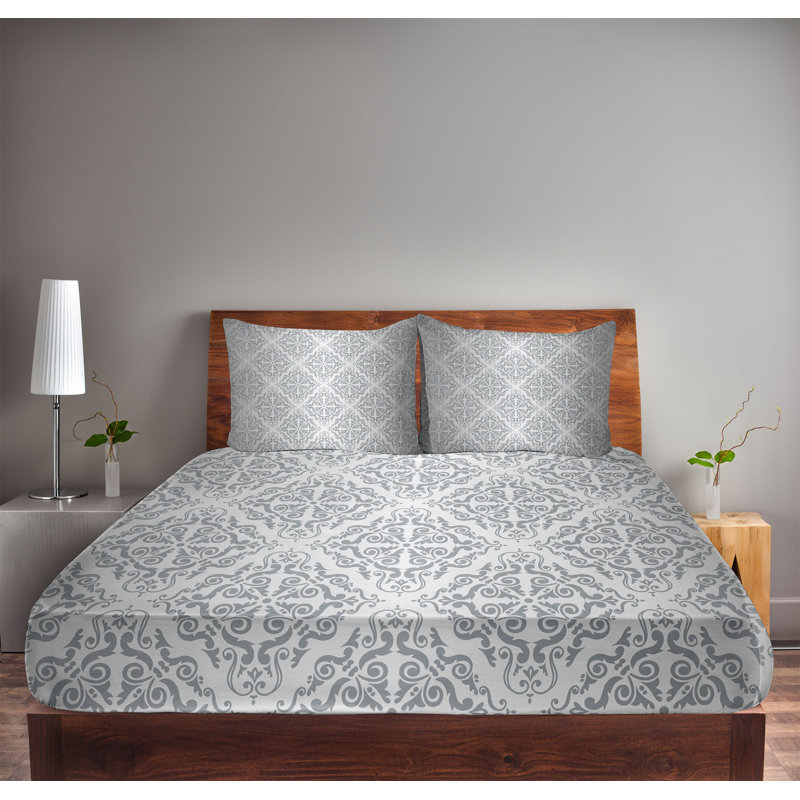 Microfiber Damask Sheet Set