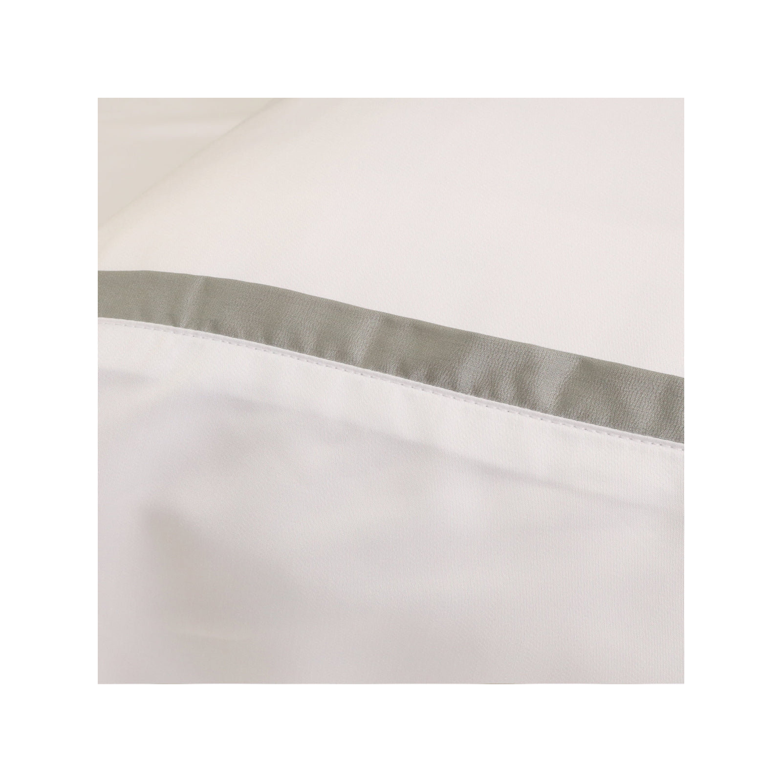 Langston Rayon Duvet Cover Set, Twin Duvet Cover +  1 Standard Sham, White/Ocean