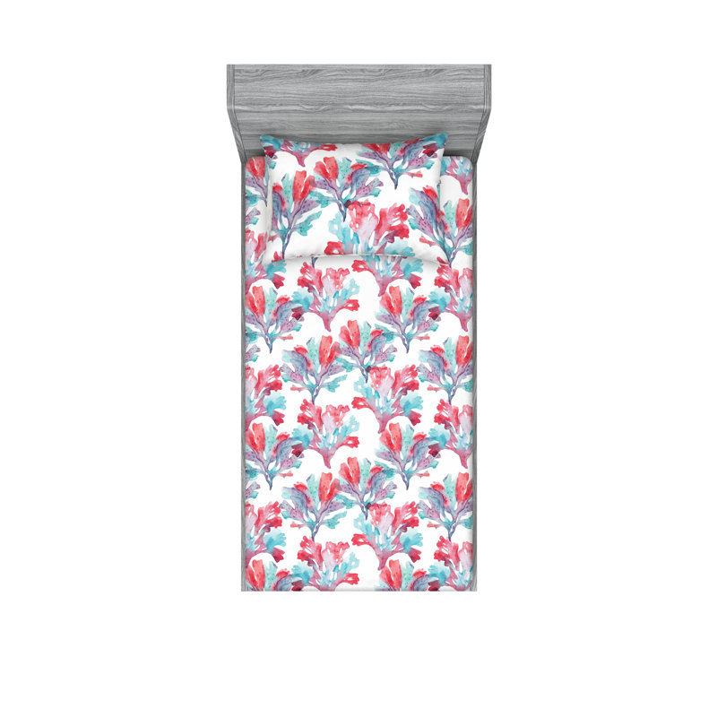 Drap-housse Ambesonne, Ensemble de draps pour lit simple avec 1 taie d'or