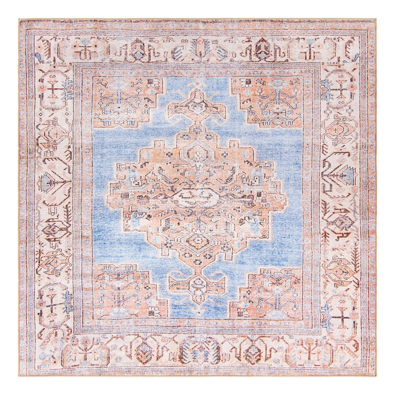 Chenille Geometric Indoor Rug, Square 7'6"