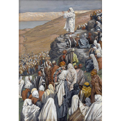 "The Sermon of the Beatitudes" by  James Tissot - Gallery Wrap Canvas Wall Art