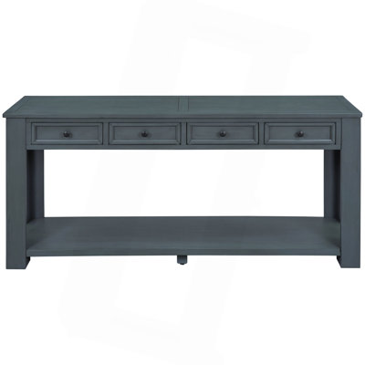 Console Table/Sofa Table With Storage Drawers And Bottom Shelf For Entryway Hallway