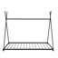 Lit plateforme simple en métal avec structure triangulaire-378024445
