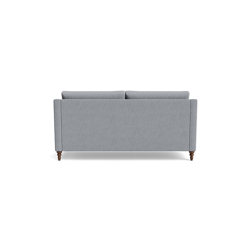 Vera Loveseat (70"), Walnut Finish (Turned), Performance Weave - Zinc