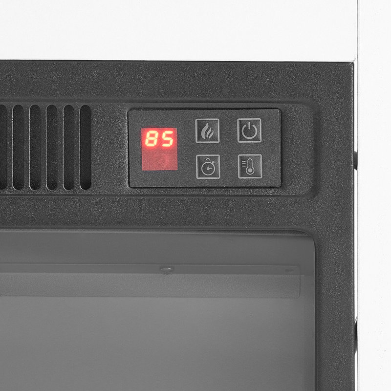 Foyer électrique autoportant 43 pouces blanc 4300 avec 5120 BTU, protection contre la surchauffe, télécommande, pour les flammes réglables de chambre à coucher et bureau
