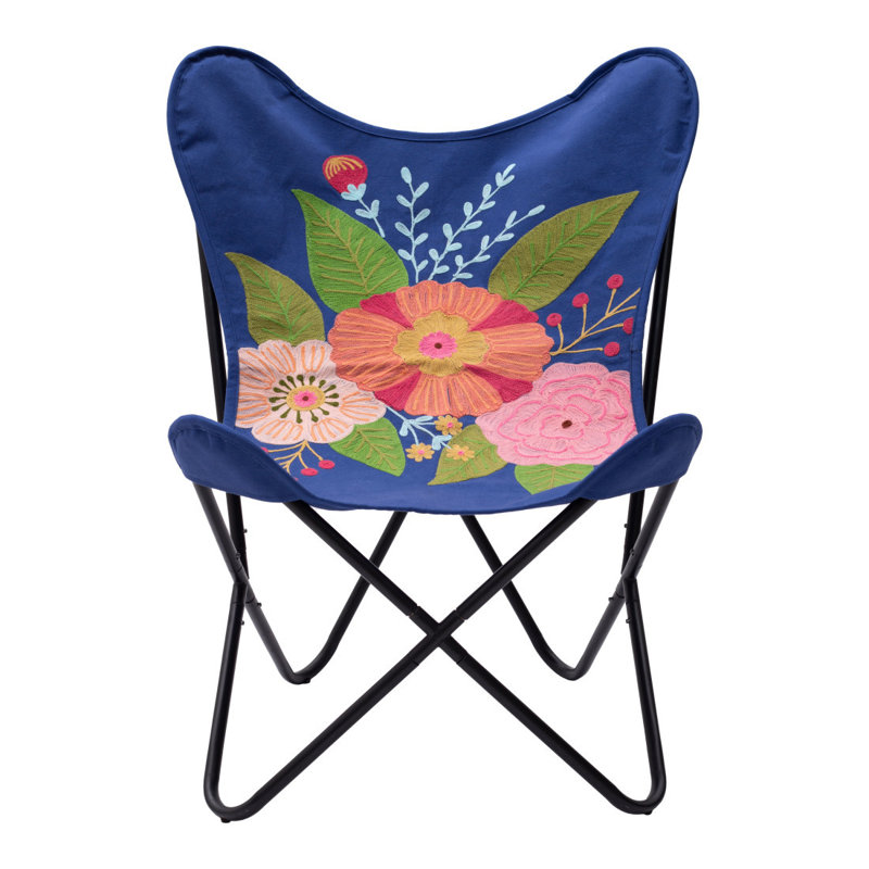  Fauteuil papillon bleu tropical