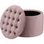Repose-pieds rond avec rangement en velours Alvin-52039695