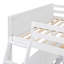 Lit double superposé au dessus d'un lit double avec bureau-507110535
