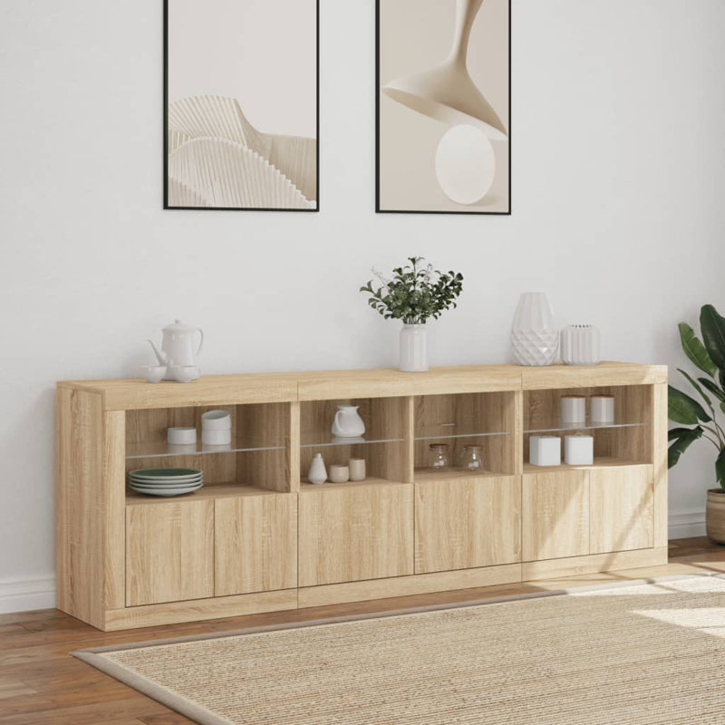 Bashiri 202cm Sideboard, Sonoma Oak