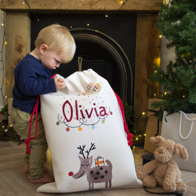 Personalised Reindeer Santa Sack