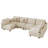 6 Seat Corduroy Convertible Modular Sectional Sofa With Storage, 4 Back Cushion 6 Throw Pillow-817544418