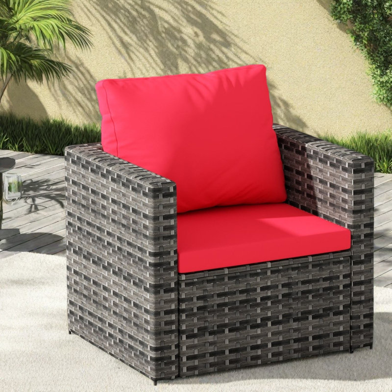 lb Canapés de patio, chaise compacte en rotin moderne pour la maison