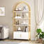 181.7cm H x 80.1cm W Iron Bookcase