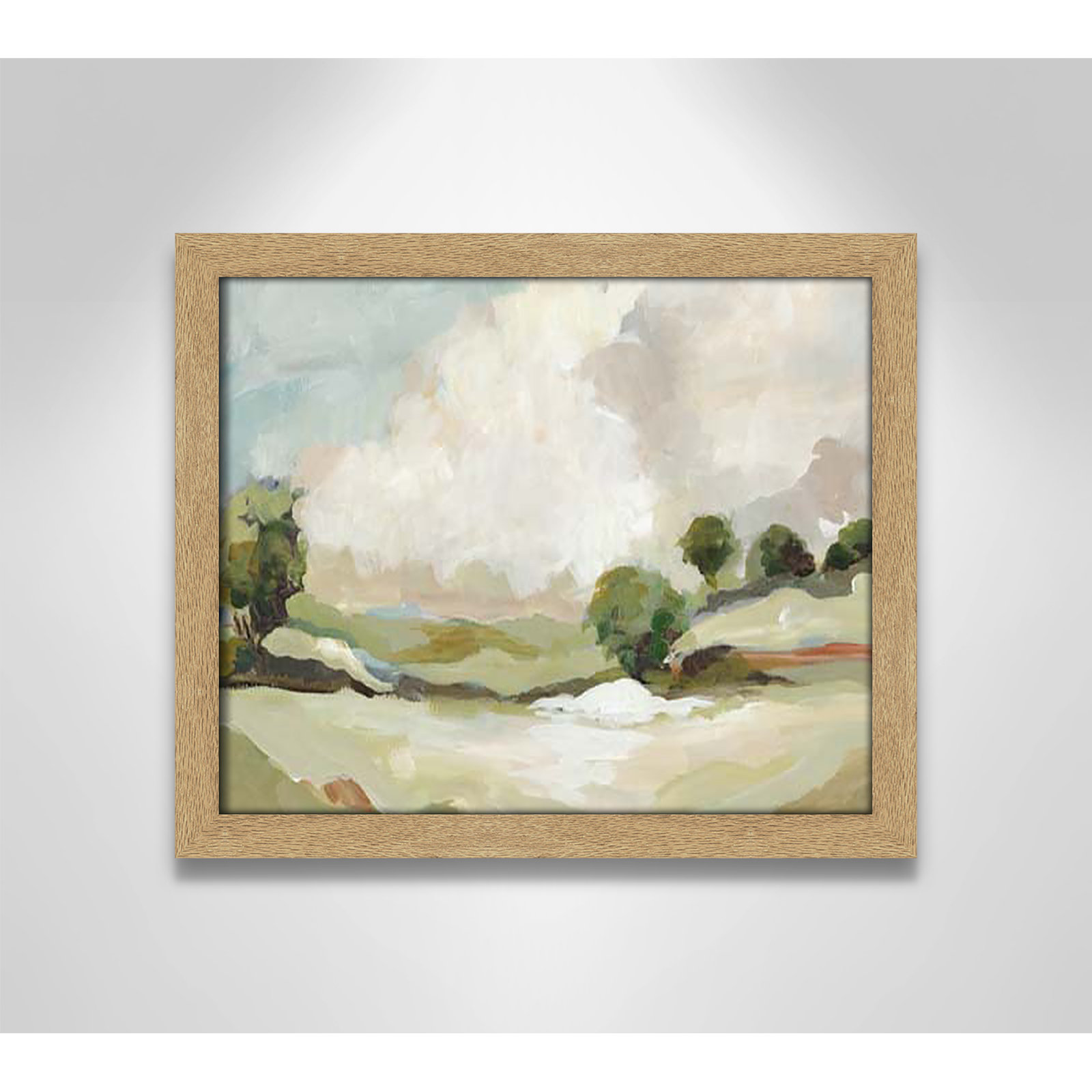 Pastoral Land by Allison Pearce, 13" H x 15" W x 1.25" D, Brown