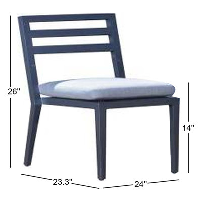 Winthrop Premium All-Weather Wicker Outdoor Dining Side Chair with Sunbrella® Cushion