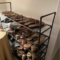 Space Saving 30 Stackable Shoe Rack Zipcode Design Finish: Black