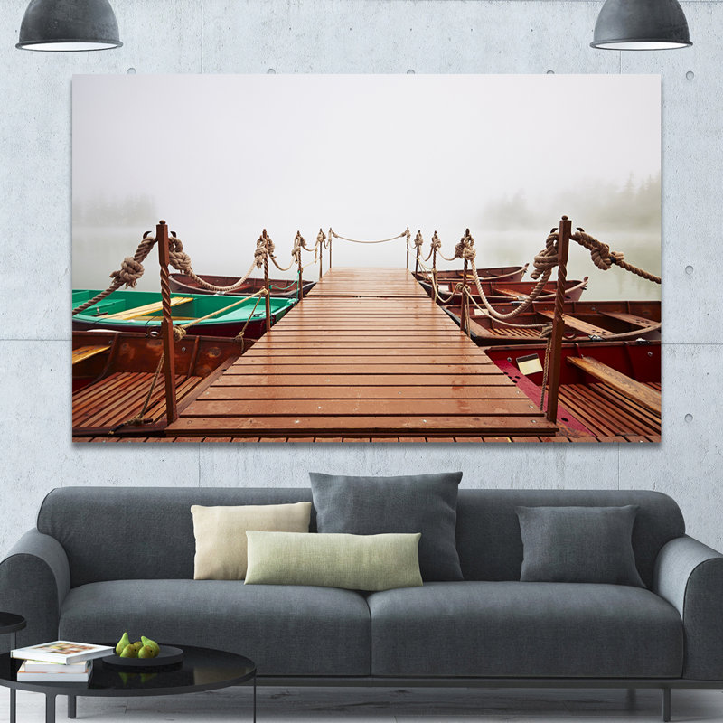 « bateau », reproduction de photo, H 40 po x l 60 po x P 1,5 po, Toile tendue