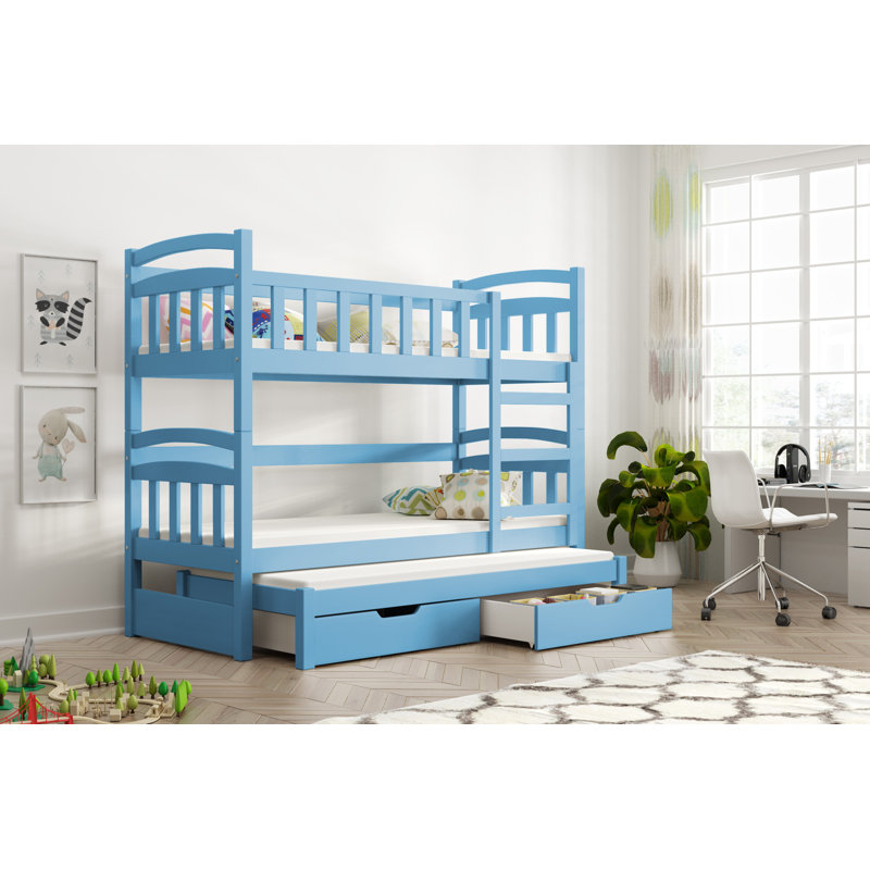 Helf Kids Bunk Bed and Mattress by Harriet Bee, Blue