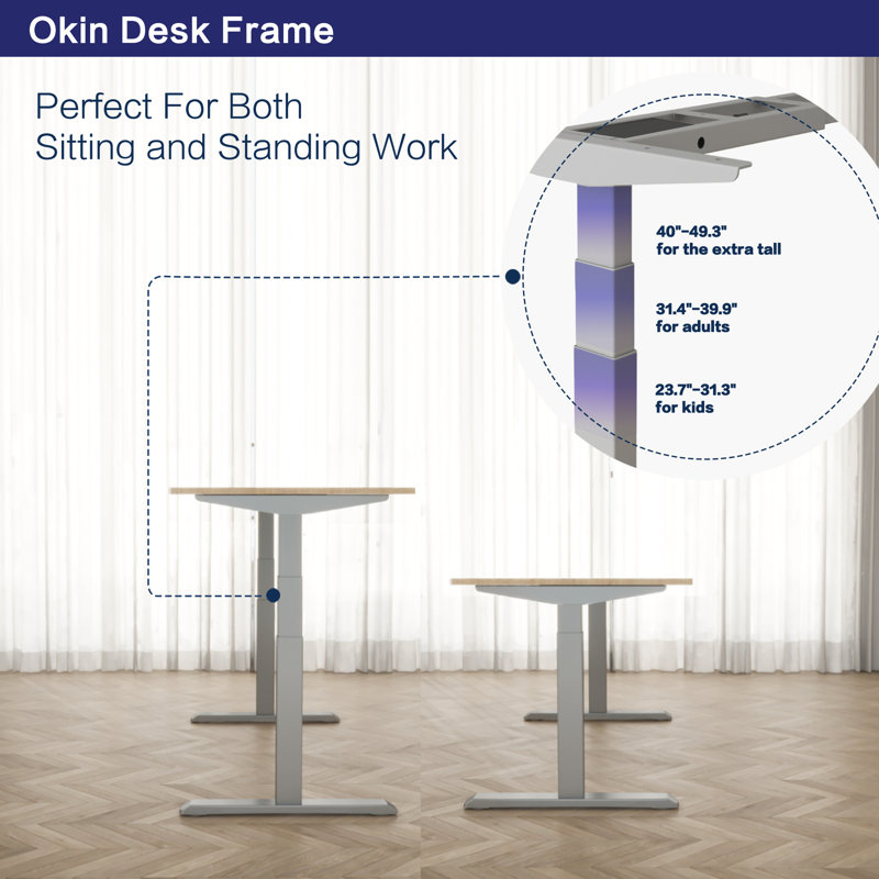 Dual Motor Height Adjustable Electric Standing Desk Frame 