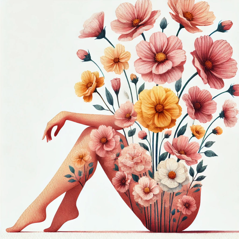 Art mural sur toile Blossom Fusion, H 12 po x l 12 po x P 1 po