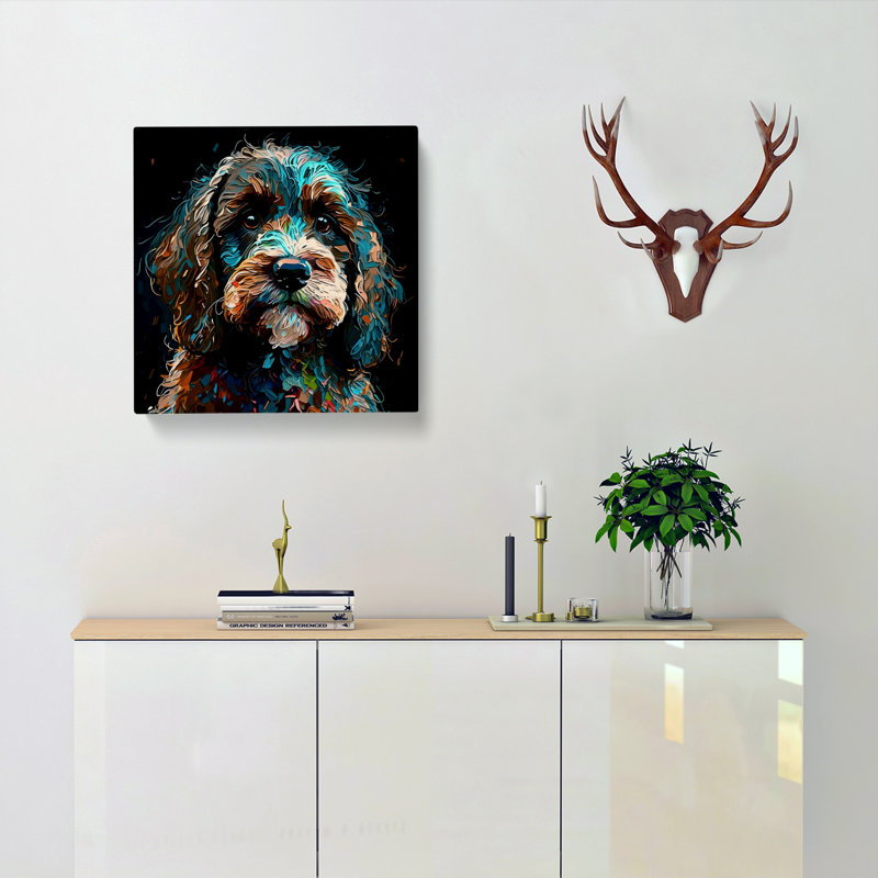 Cockapoo Palette Knife Painting No.1 - Wrapped Canvas