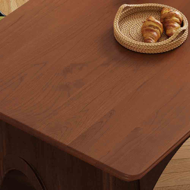 Table de salle à manger française rétro, Brun, H 29,53 po x L 62,99 po x l 35,43 po