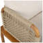 Fauteuil club en bois d'acacia et corde avec coussins l 29 po x P 32 po x H 11,5 po Christopher Knight Home