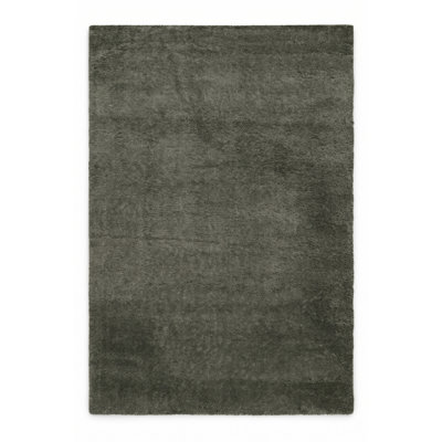 Tapis intérieur ton sur ton / vert uni 7 pi x 10 pi (6 pi 7 po x 9 pi 6 po) Branch Branch - vert, contemporain et moderne - salon, chambre à coucher, salle à manger et cuisine