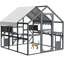 Spacieux extérieur avec construction en bois, 2 ponts suspendus, 5 allées de promenade, aires de repos, très grande aire de jeu pour chat, environnement confortable, accès facile pour les adultes-743941797