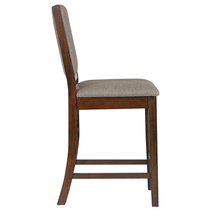 Chaise de comptoir rembourrée Patterson Chêne Mango (ensemble de 2)