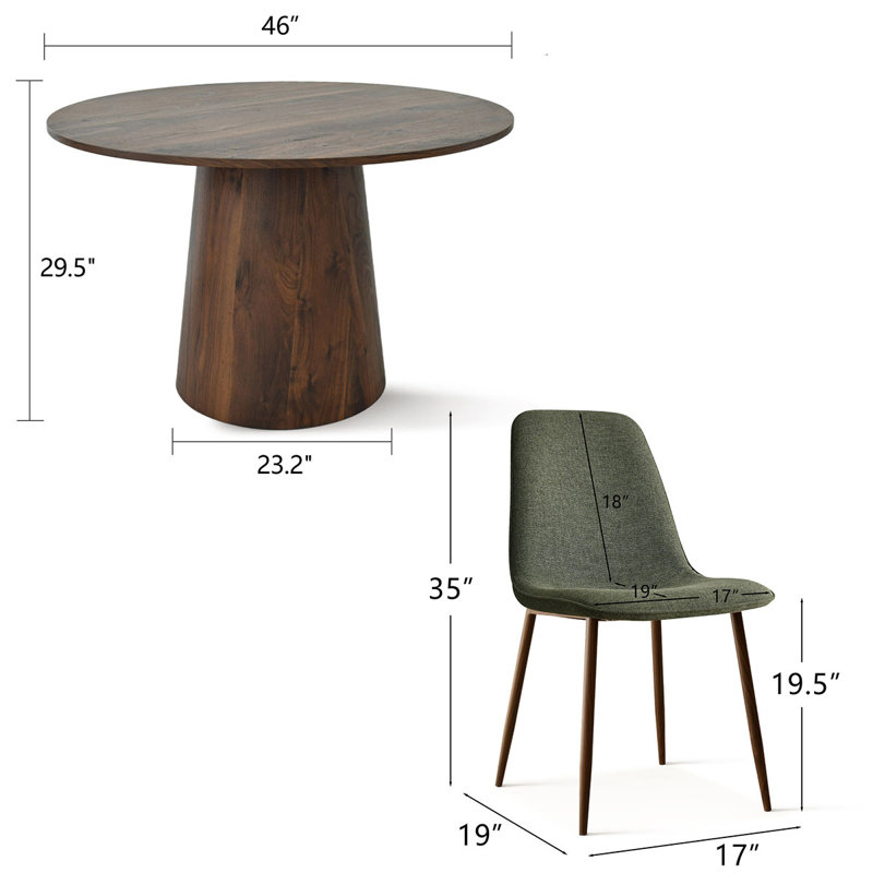 Benvinda 5-Piece Round Pedestal Dining Set