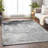 Machine Washable Indoor/Outdoor Xhevrie Gray Rug-1251379464