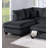 Modern Style 3Pc Sectional Set USB Port Storage Ottoman Right Arm Chaise Left Arm Sofa Black Finish Primary Living Room