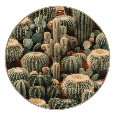 Machine Washable Botanical Brown Area Rug