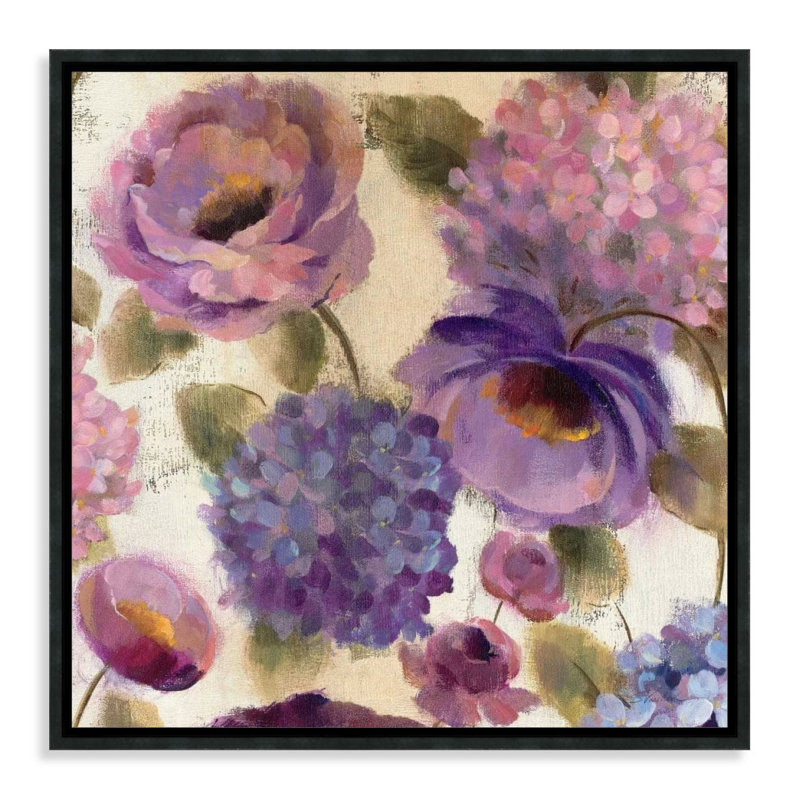 «Blue and Purple Flower Song III» par Vassileva Silvia, reproduction d'art sur toile