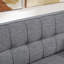 55.5" Wide Modern Linen Upholstered Soft Sofa Bed With Accent Pillow-1879221261