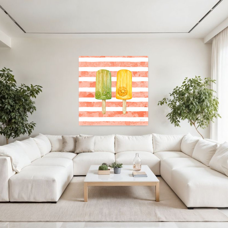 Popsicles fruitées, art contemporain d'été, H 48 po x l 48 po
