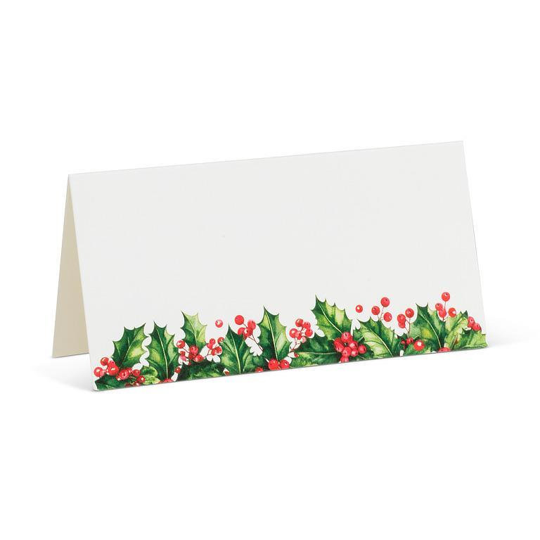 Plaque-étiquette Holly Border Fold. 12 pièces