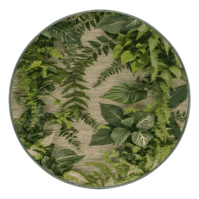 Machine Washable Nature Green Area Rug