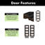 Homacer Black 30in x 80in 4-Lite Glass Design Unassembled & Finished Barn Door, interior use only-128796187