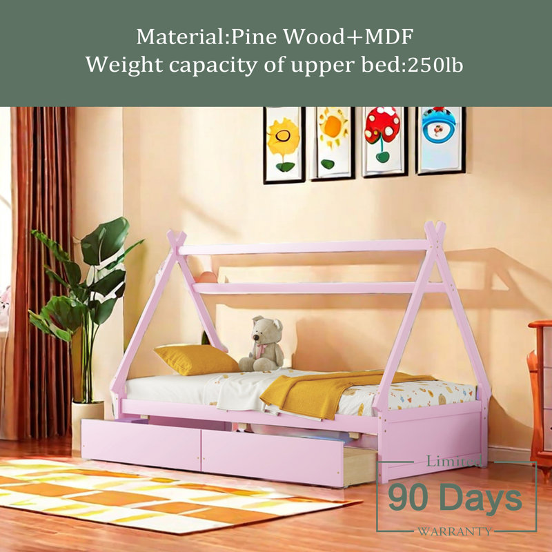 Tingley Storage Bed, Pink
