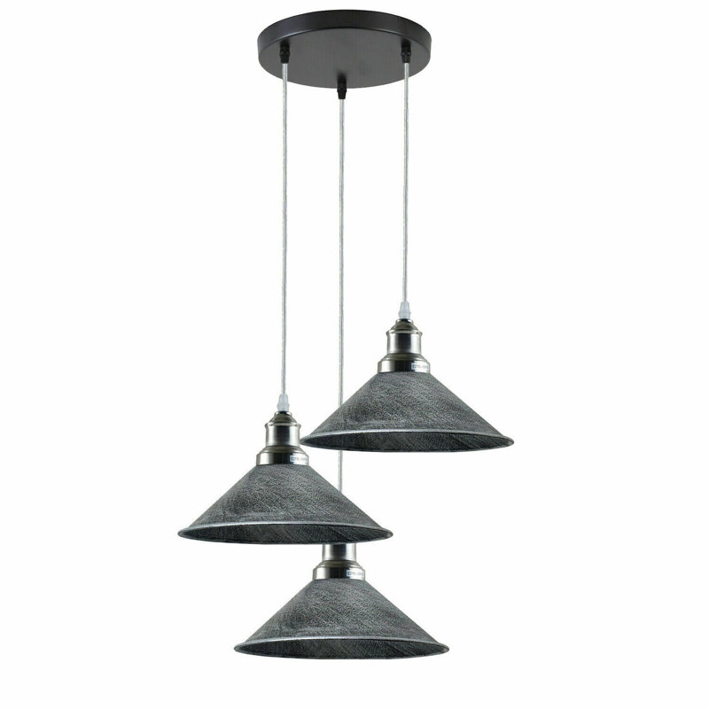 Remi 3 - Light Cluster Pendant, Brushed Silver
