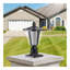 Lanterne d'extérieur à énergie solaire 15 po (H), lumière de jardin moderne avec DEL pour allées, cours et allées (paquet de 2)