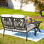 Ensemble de conversation pour causeuse et table basse pour 2 personnes avec coussins beiges Stradford-288302413