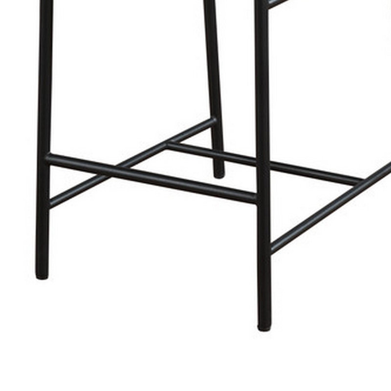 Matao White Fabric Counter Height Chair, Light Gray